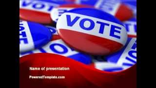 Vote Badges PowerPoint Template by PoweredTemplate.com