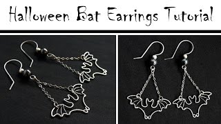 Halloween DIY Jewelry : Wire Wrapped Bat Earrings Tutorial