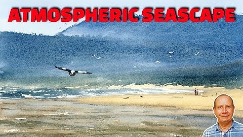 Capturing atmosphere in a seascape. Full watercolour sea painting to copy. Loose watercolor painting