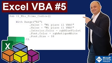 Excel VBA #5 With Statement quando più proprietà fanno riferimento allo stesso oggetto, Macro Base