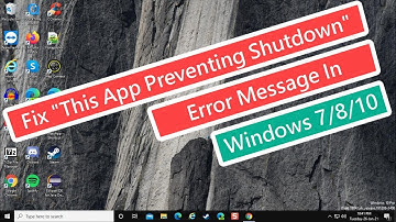 Fix This App Preventing Shutdown Error Message Windows 7/8/10