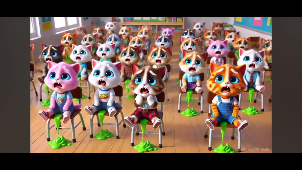 The bad orange cat arrested the white cat when strong