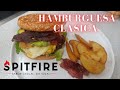 Receta de Hamburguesa clásica, con queso y tocino SPITFIRE
