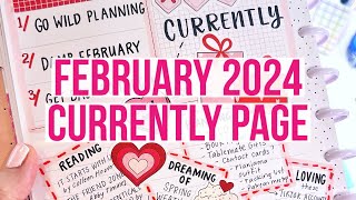 February 2024 Currently Page Plan With Me! Valentine Theme - Classic Happy Planner - Drawing Boxes