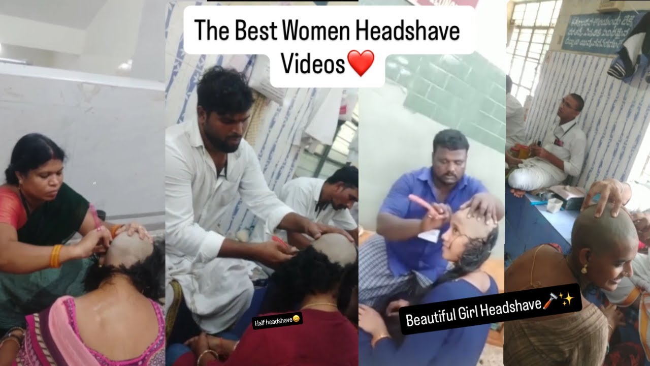 The best women head shaves you have ever seen Part-2 | Women headshave compilation video