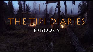 BUSHCRAFT - TREE FELLING, POT HANGERS, CAMPFIRE, SETTING UP CAMP - THE TIPI DIARIES Ep05
