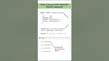 Set NOCOUNT in SQL #sql #interview