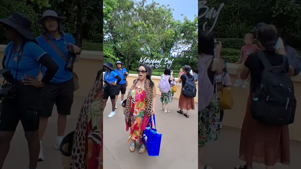 Short walk /Cruiseship to Mahogany Bay Beach/ Princess & Carnivals private beach in Roatan Honduras 