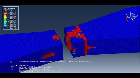 Simulation dynamic tensile test of a concrete piece in Abaqus