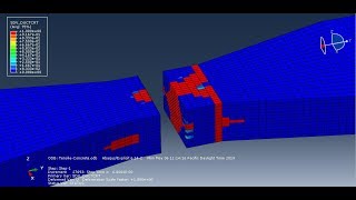 Simulation dynamic tensile test of a concrete piece in Abaqus