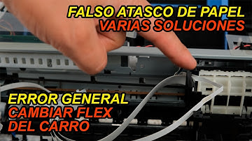 Imprime y se detiene | Falso atasco de papel | Error general | Impresoras EPSON | Varias soluciones