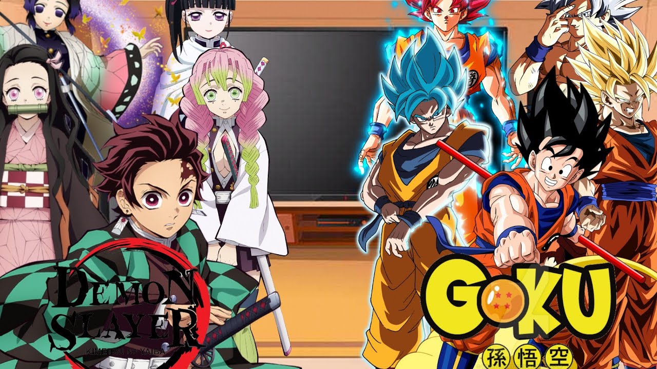 Demon Slayer reacciona a son Goku+video extra//colaboración:@CandyZarate-UwU//Gacha Evolution 😎👏👏👏