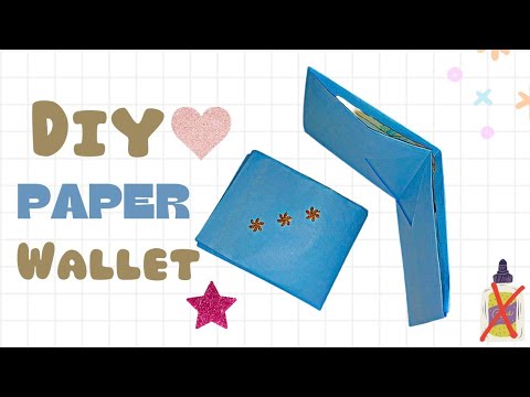 Diy Paper Wallet|No glue Paper Wallet|No glue Paper craft|One sheet ...