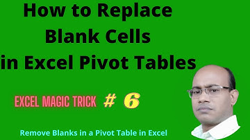How to Replace Blank Cells with Zeroes in Excel Pivot Tables