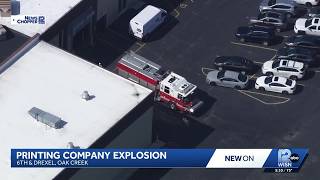Crews respond to small explosion, fire at Oak Creek business Crews respond to small explosion, fire at Oak Creek business