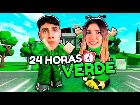 Pasamos 24 HORAS DE COLOR VERDE en BROOKHAVEN!
