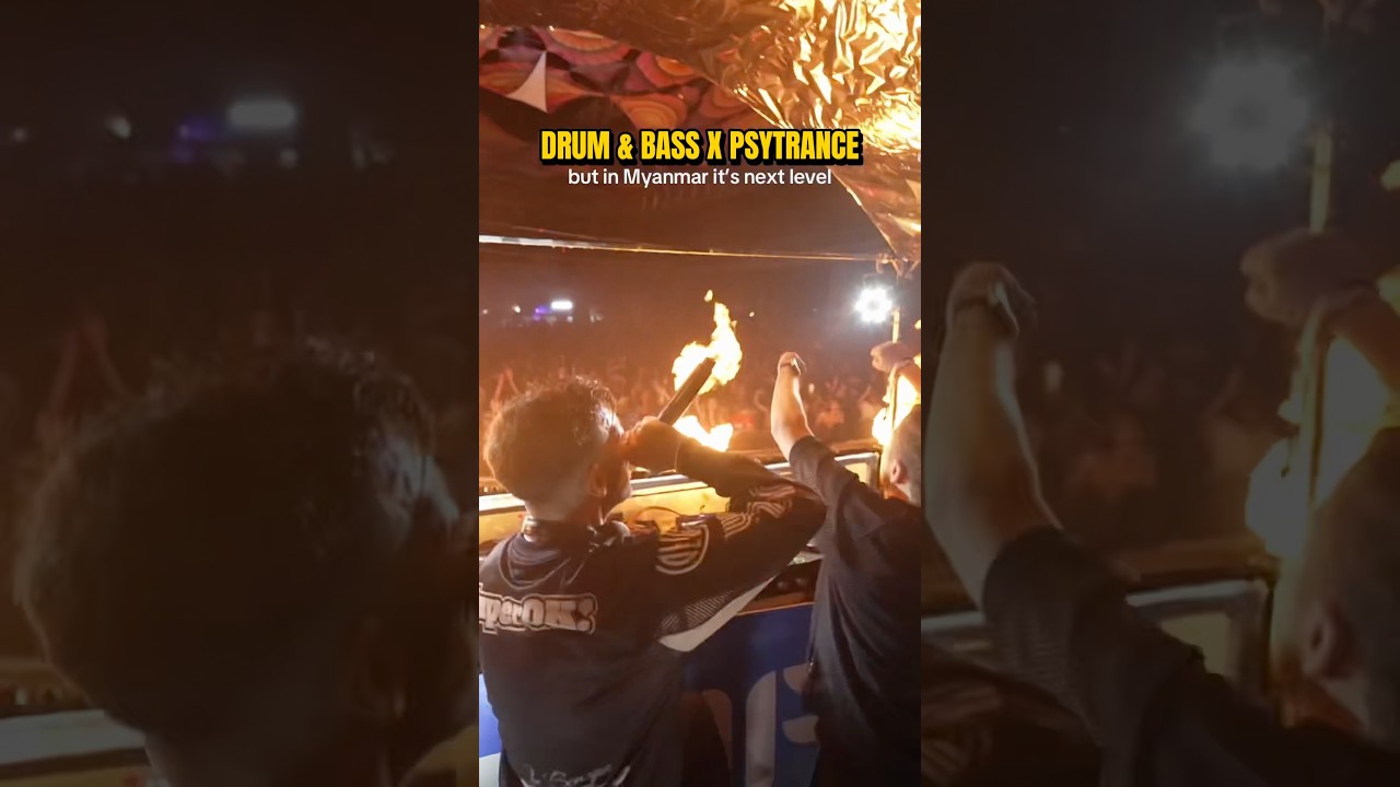 DRUM & BASS vs PSYTRANCE but in Myanmar #dnb #drumandbass #dirtyphonics
