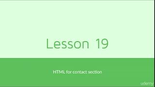 (Complete HTML5 CSS 3 Guide for Web development )019 HTML for contact section