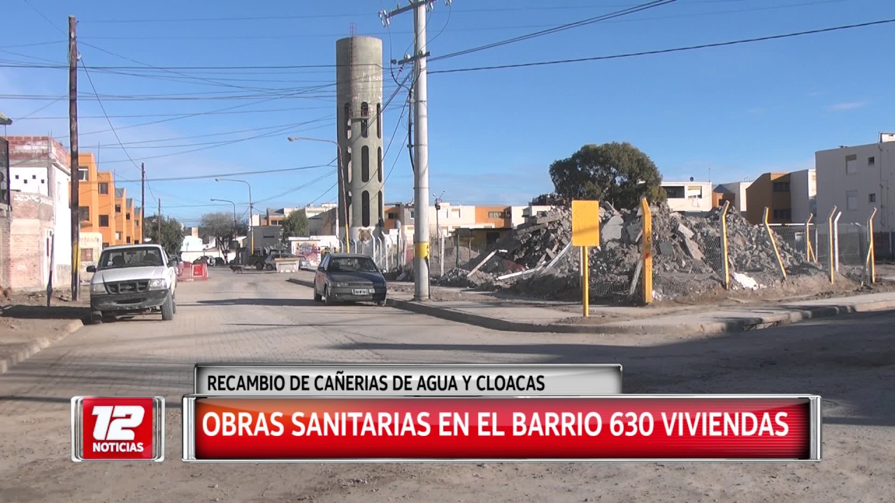 Obras de agua y cloacas en el Barrio 630 viviendas