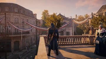 AC Unity - 10 minutes of walking around the Paris Theatre District (Le Marais)