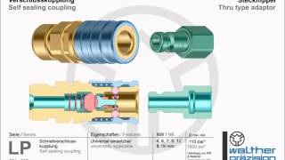 Raccordo rapido - LS series - WALTHER-PRÄZISION - per aria compressa