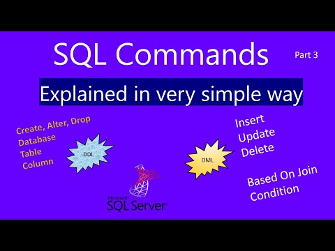 DDL | DML | create table sql | insert into sql | delete query in sql | sql on update