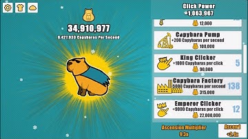 Grinding to max level in capybara clicker(PART ONE)(I GOT KICKED:(