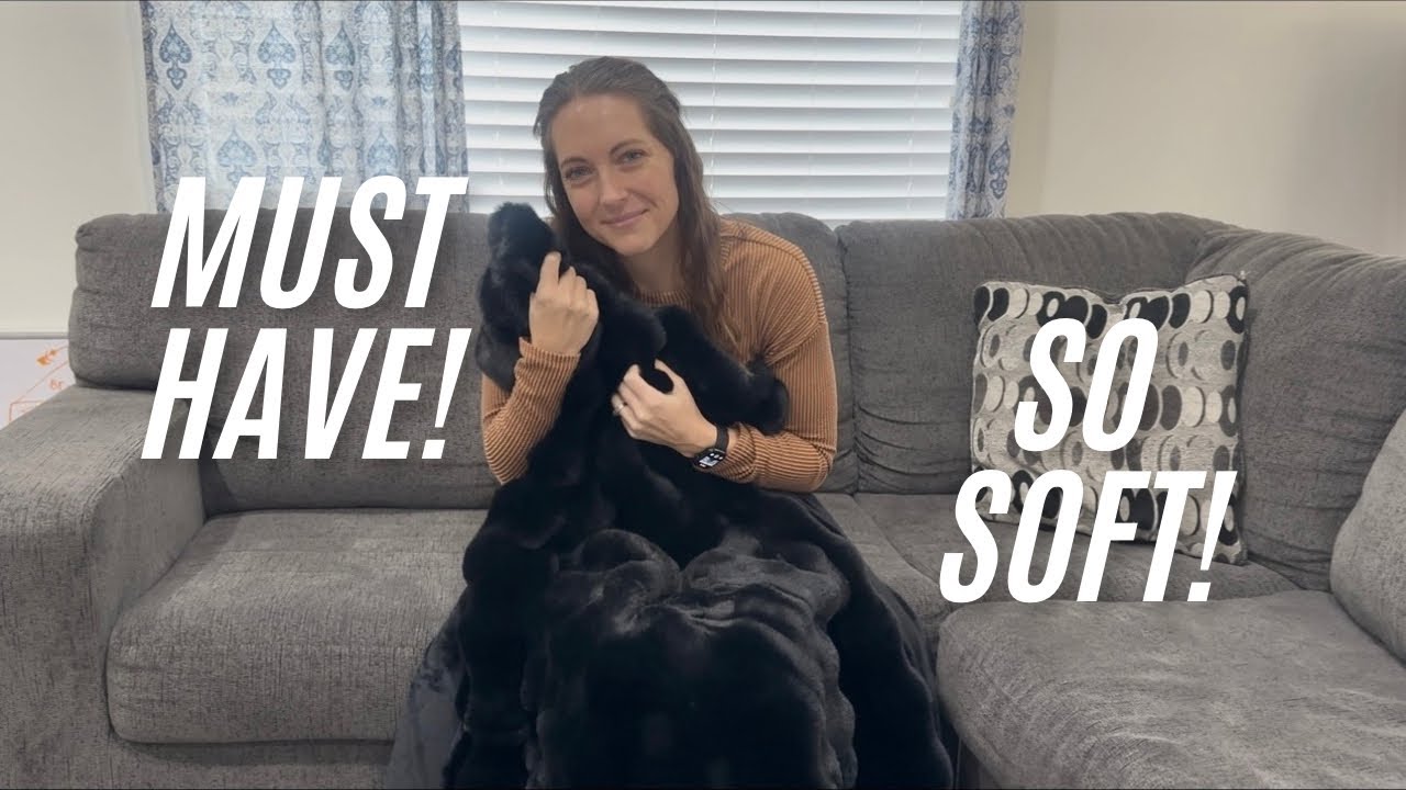 Fluffy Black Faux Fur Throw Blanket 50x60 Overview | Is it worth it? 