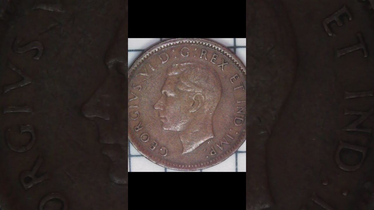 1942 & 1945 King George VI 1 Cent