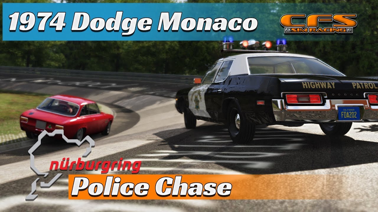 Police chase on Nordschleife with 1974 Dodge Monaco - Assetto Corsa Mod ...