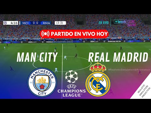 EN VIVO | Manchester City vs Real Madrid • Champions League 23/24 | En vivo Partido  Simulación VJ