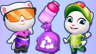 Talking Tom Gold Run Cyclist Angela vs Eco Angela Cycle Tour vs Restore the Planet event Gameplay screenshot 4