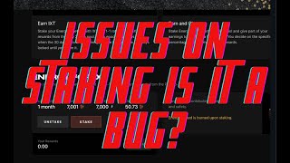 IXT-Energy staking bug