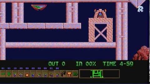 Lemmings solution: Fun 4 - Now use miners and climbers