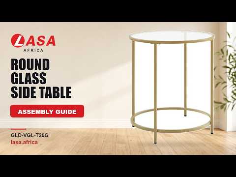 Round Glass Side Table, Gold – Assembly