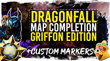 Guild Wars 2 - Dragonfall Map Map Completion with Custom Markers