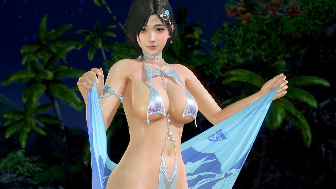 doaxvv さゆりTCコーデ「ブルーミング・リリィ」着崩れ撮影（チャンネル概要欄twitterでR18ver mod動画投稿）