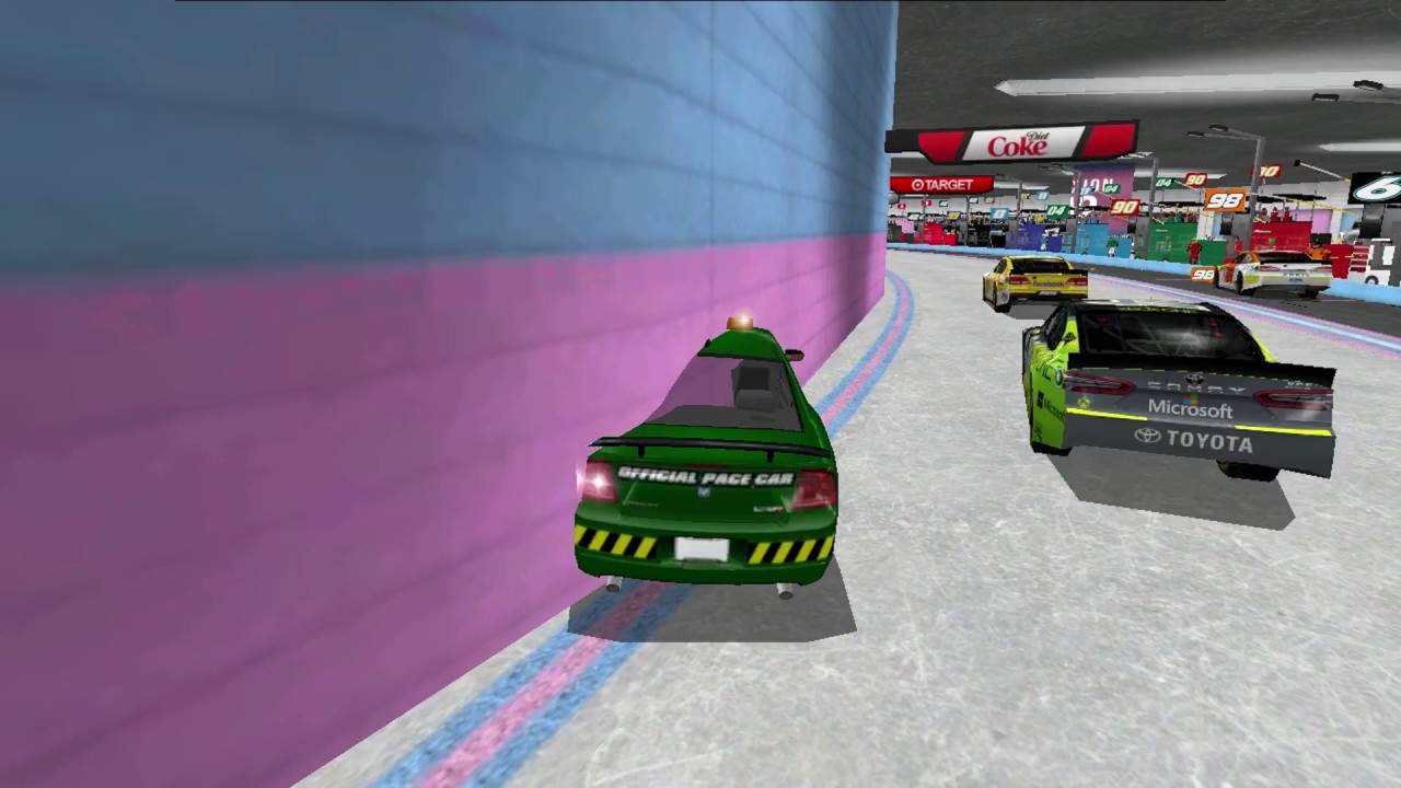 NR2003 Pace Car Impales Wall, Field Can't Restart YouTube
