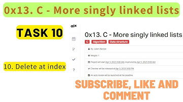 0x13. C - More singly linked lists;ALX: 10. Delete at index