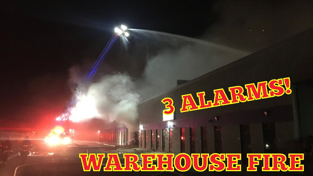 **3 ALARM WAREHOUSE FIRE** Calgary Firefighters Battling An Industrial ...