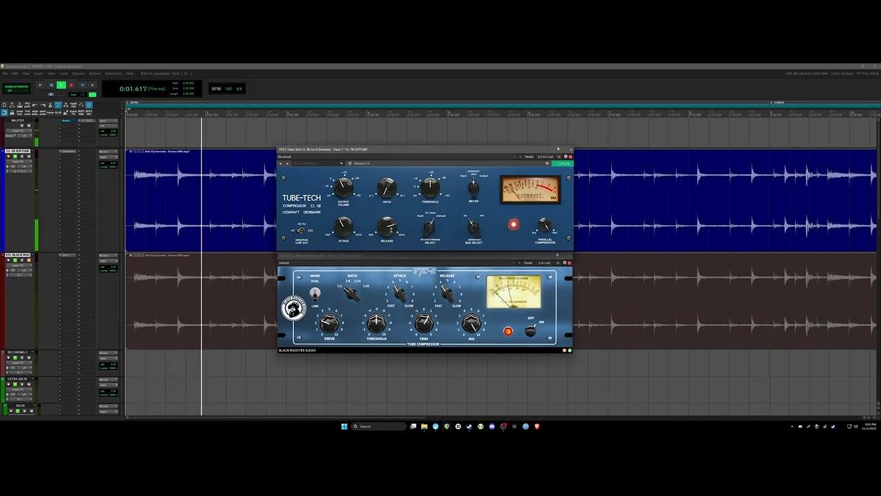 Black rooster VTC-2 vs Tube tech CL-1B mk2 *Not level matched*