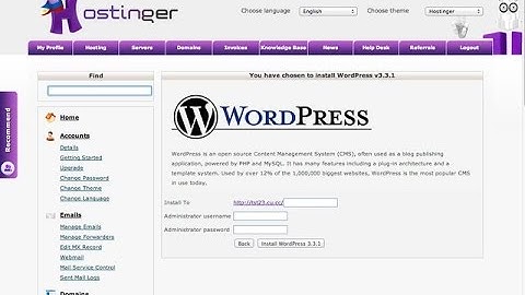 how to install wordpress in hostinger cpanel