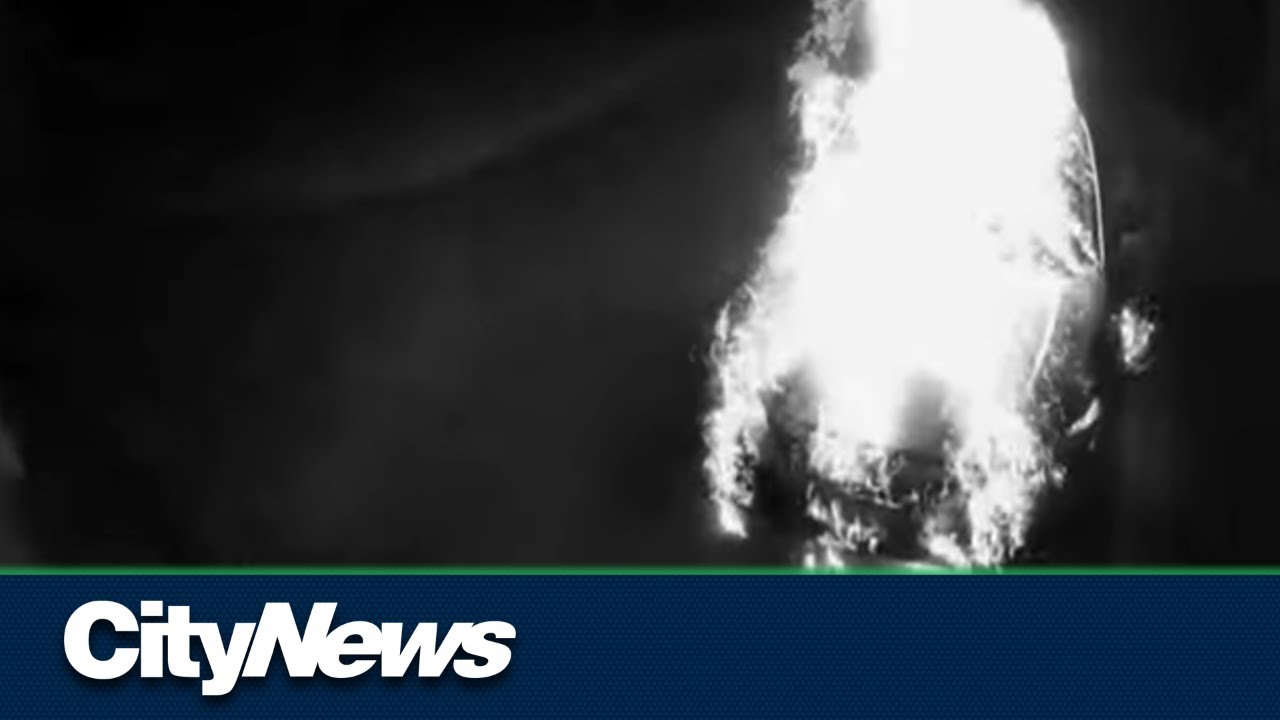 ON CAM: Suspect wanted in Richmond Hill arson after setting car on fire ...