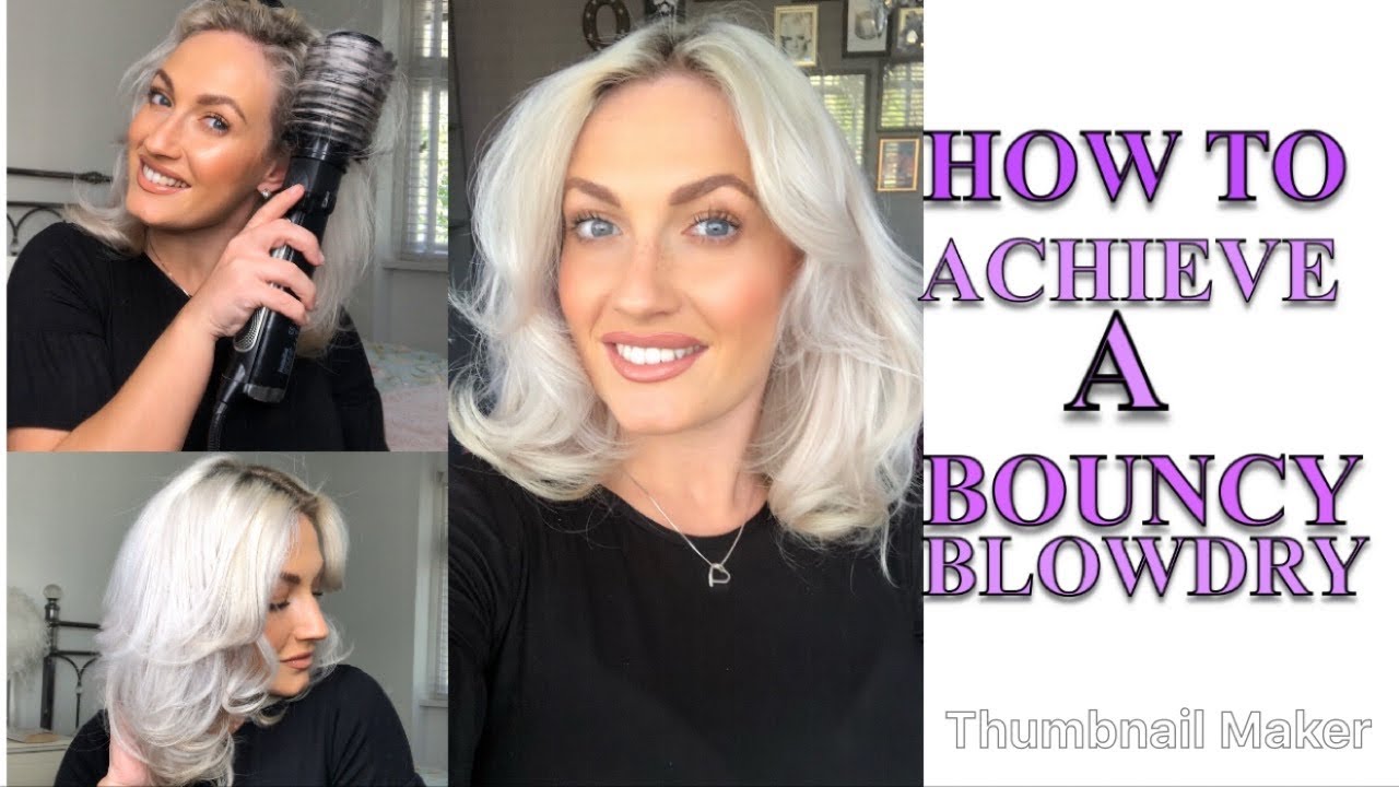 HOW TO ACHIEVE A BOUNCY BLOW DRY! | MEDIUM LENGTH HAIR - YouTube