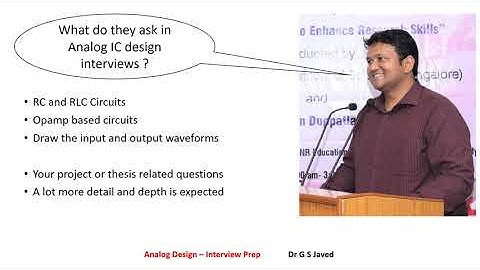 What do they ask in Analog design interviews