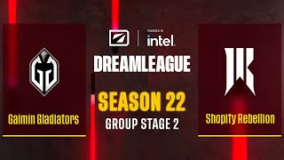 Dota2 - Gaimin Gladiators vs Shopify Rebellion - Game 2 - DreamLeague Season 22 - Group Stage 2