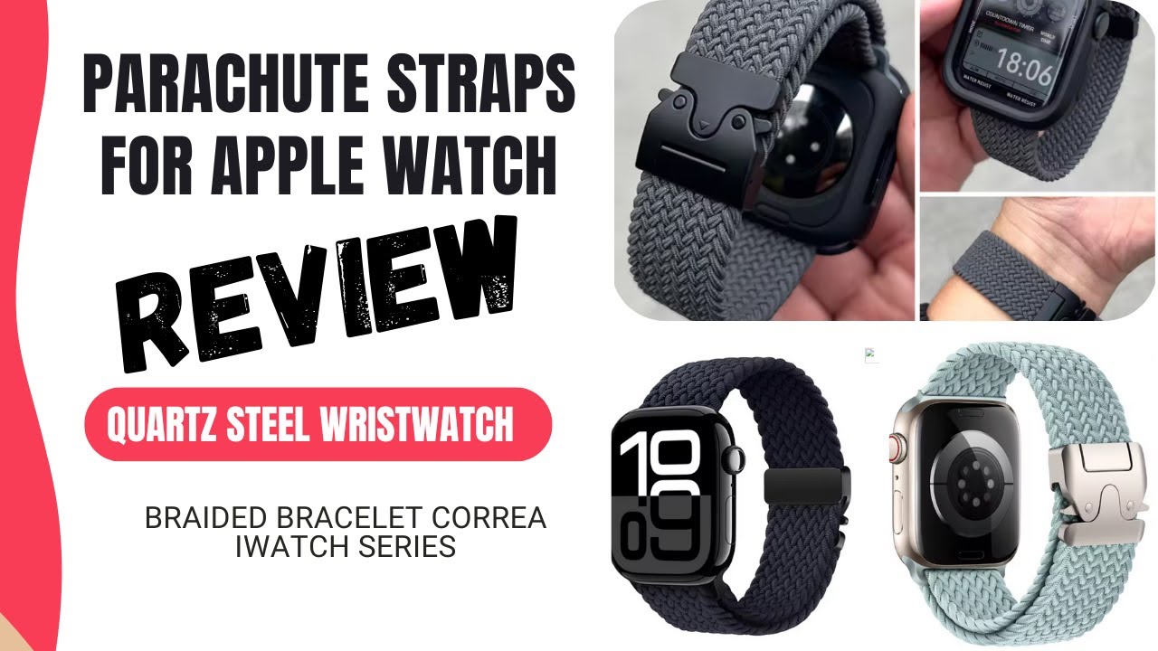 Apple Watch Brand Parachute Strap Review | Braided Bracelet Band for Ultra 42mm - 49mm, Series 9/8/7