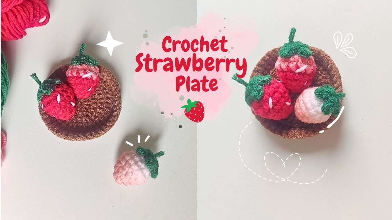 How to Crochet This Sweet Strawberry Set | Beginner Friendly!