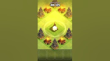 Level-1 Air defence vs Max Lightning spell | How many spells it take to destroy it 😁😎#shorts