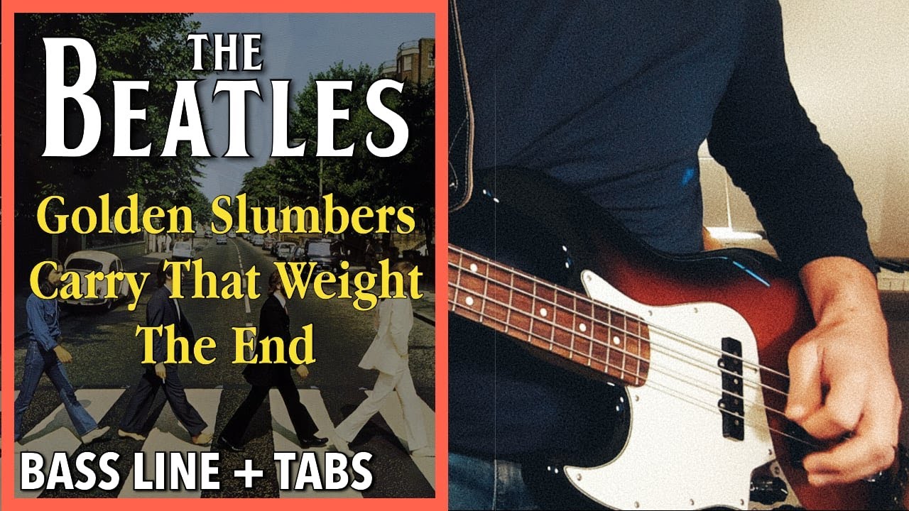 The Beatles - Golden Slumbers / Carry That Weight / The End /// BASS LINES [Play Along Tabs]